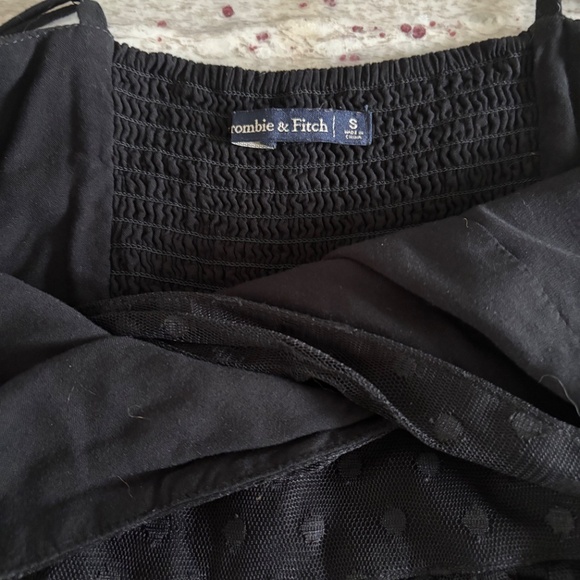 Abercrombie & Fitch Womens Black Polka Dot Tulle Cocktail Dress - Size S - Picture 4 of 6